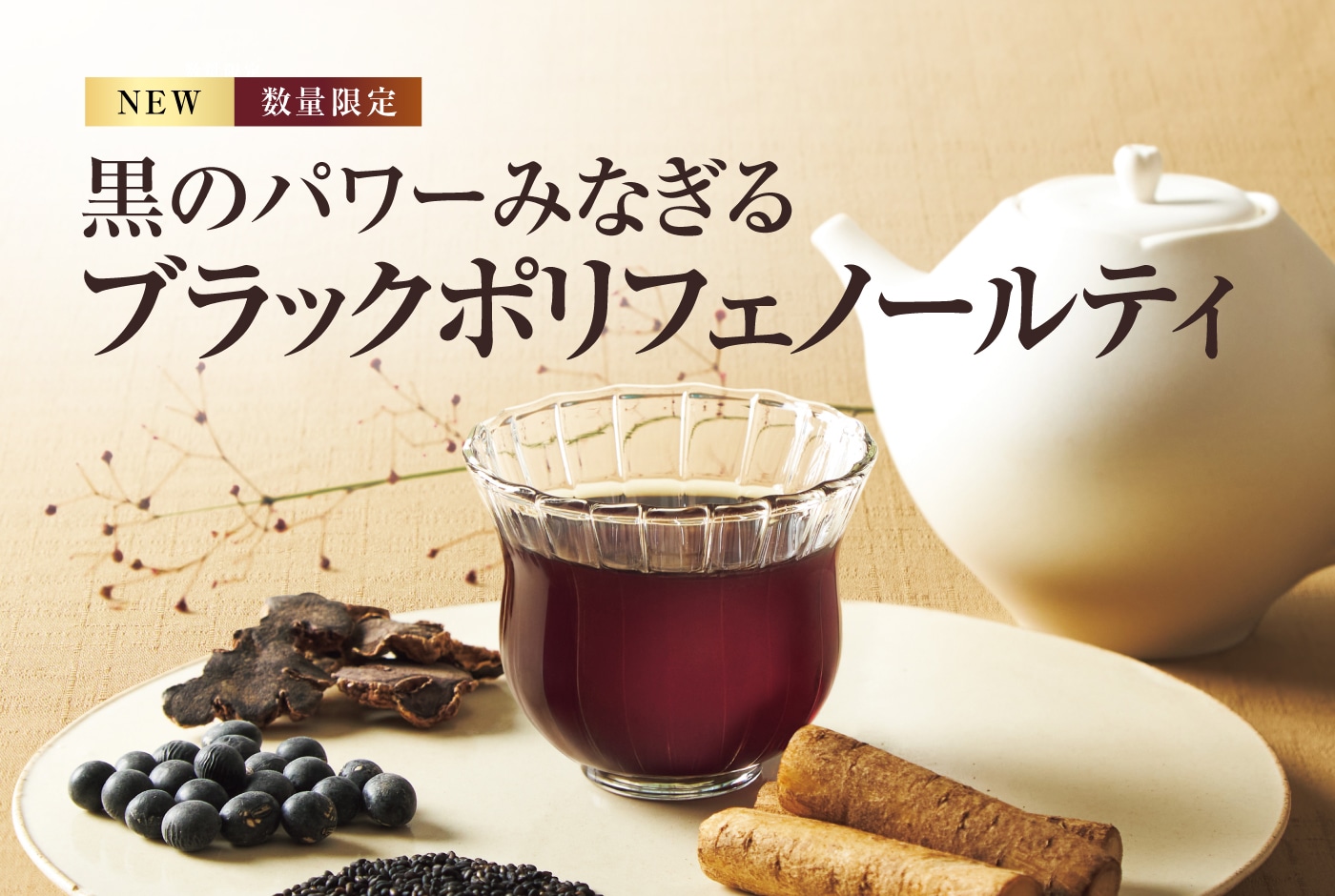 黒のパワーみなぎる ブラックポリフェノール